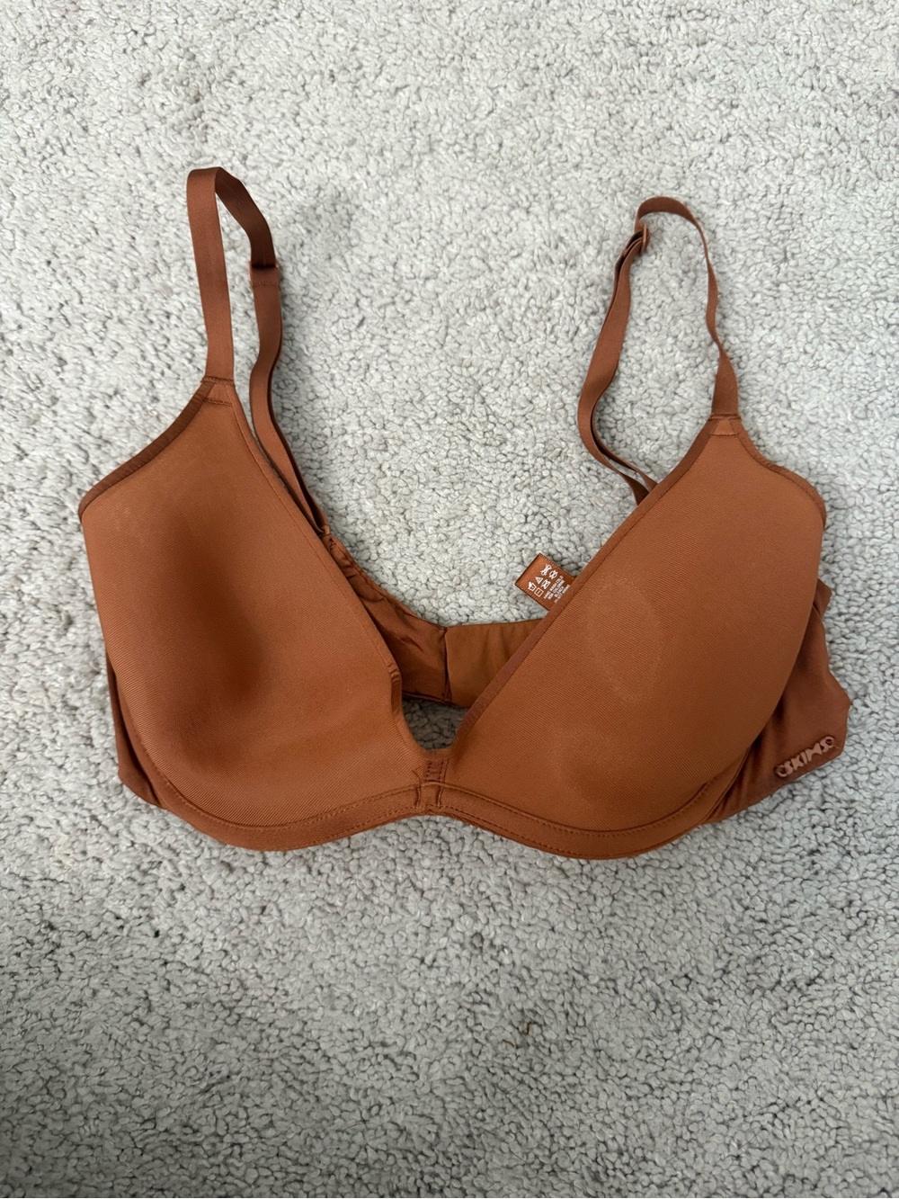 Skims Mesh Smooth T-Shirt Bra in Rust